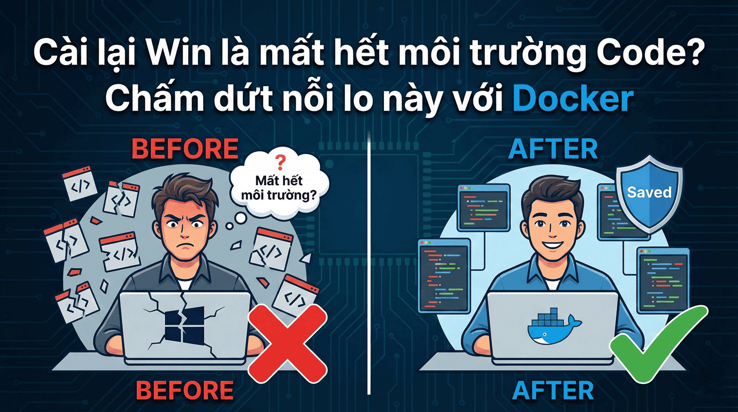 Cài lại Win là mất hết môi trường Code? Chấm dứt nỗi lo này với Docker